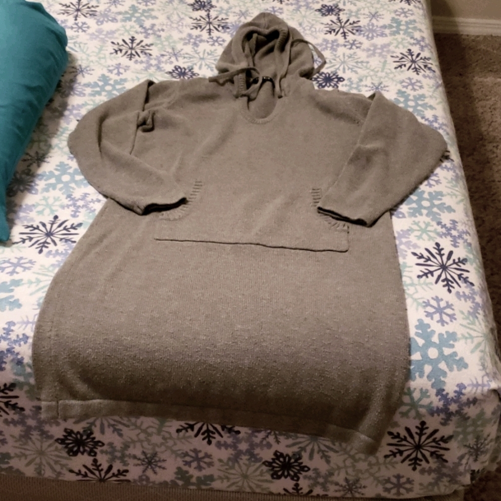 Hooded sweater dress